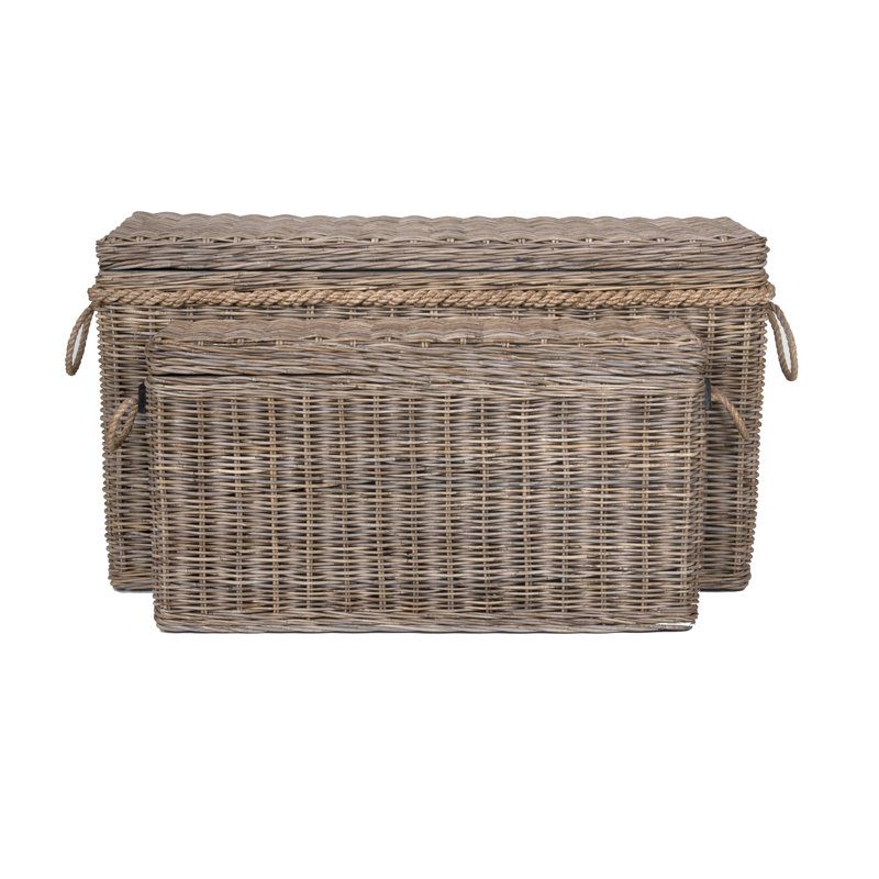 Sand & Stable Kent 2 Piece Wicker Trunk Set & Reviews Wayfair